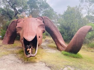 My boy in the mouth of a ram. Me and the kid love this place, but my dad wasn’t a fan of a single sculpture. ‘None of them are Michelangelo’s David, are they?’ he said. Fair to say he’s not into contemporary sculpture 😅

#contemporarysculpture